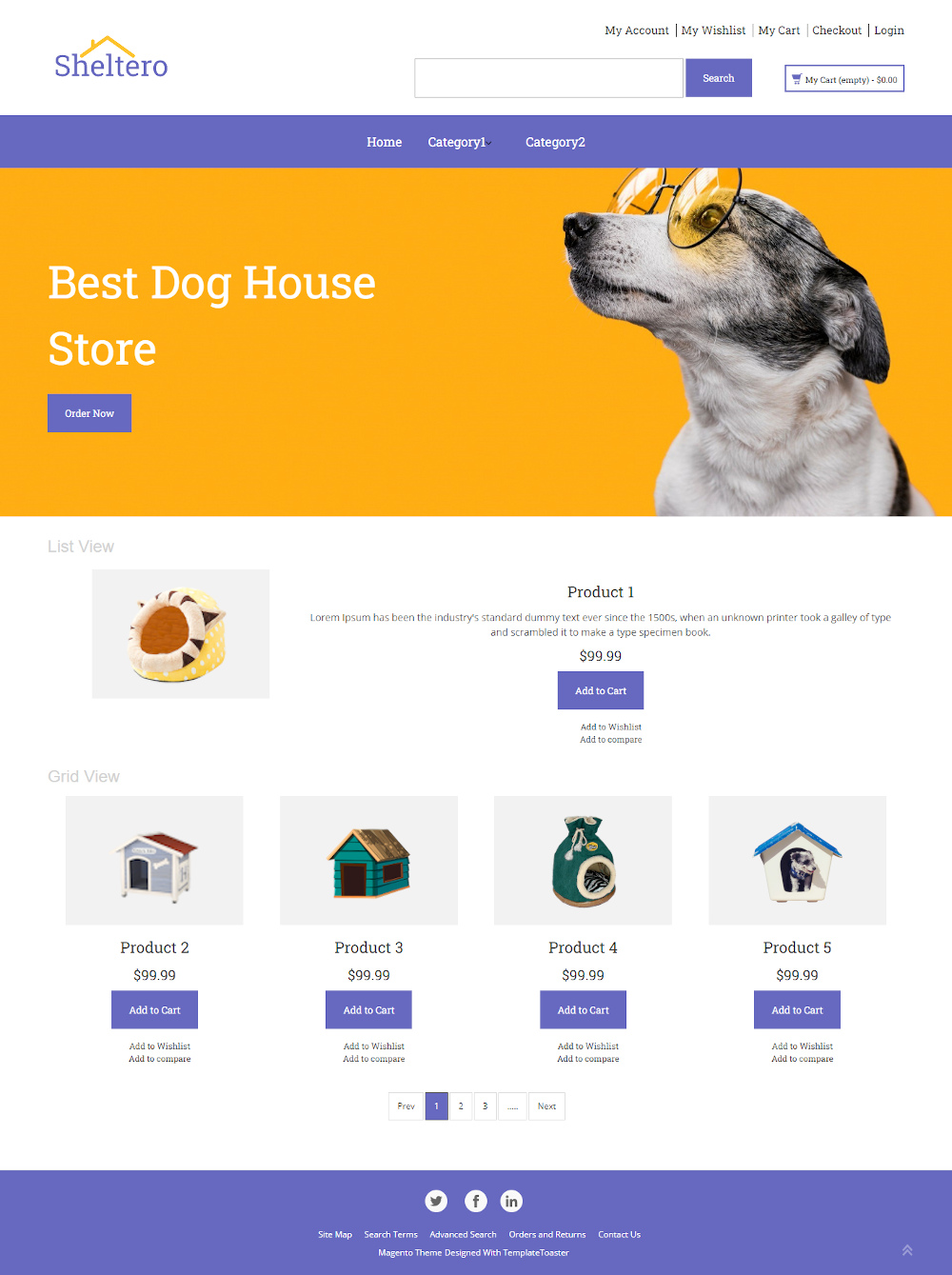 Sheltero - Online Dog Shelter Store Magento Theme