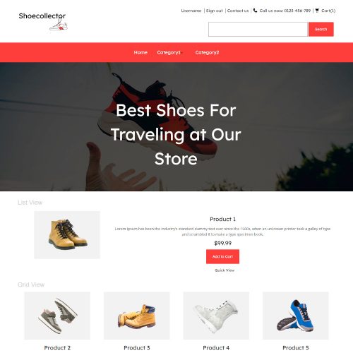 Shoecollector - Online Traveling Shoes Store PrestaShop Theme