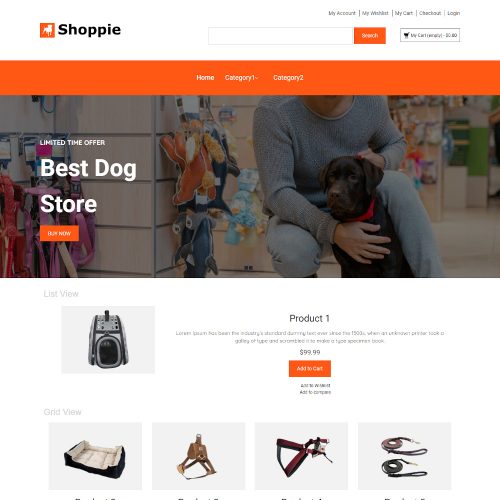 Shoppie - Online Pet Accessories Store Magento Theme