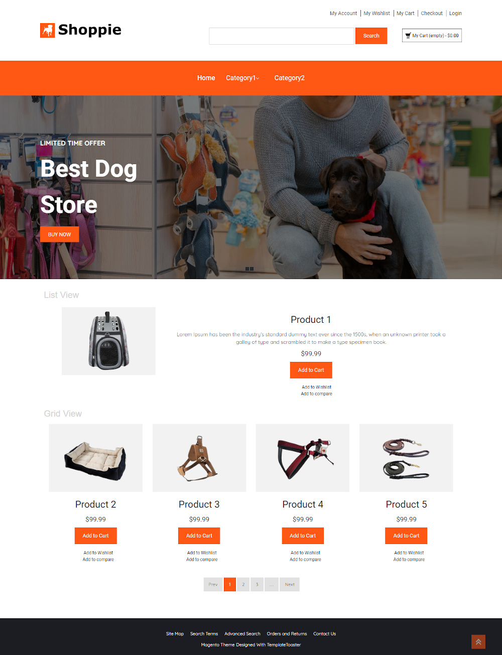 Shoppie - Online Pet Accessories Store Magento Theme