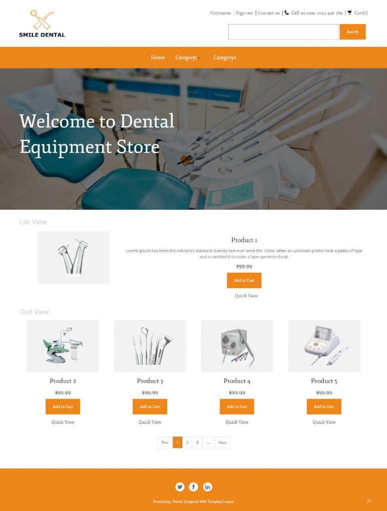 Smile Dental Online Dental Equipment Store Theme