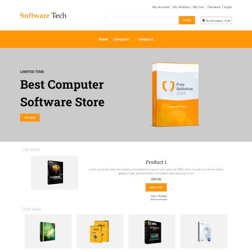Software Tech - Online Computer Software Store Magento Theme