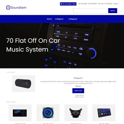 Soundtem - Online Car Music System Store Magento Theme