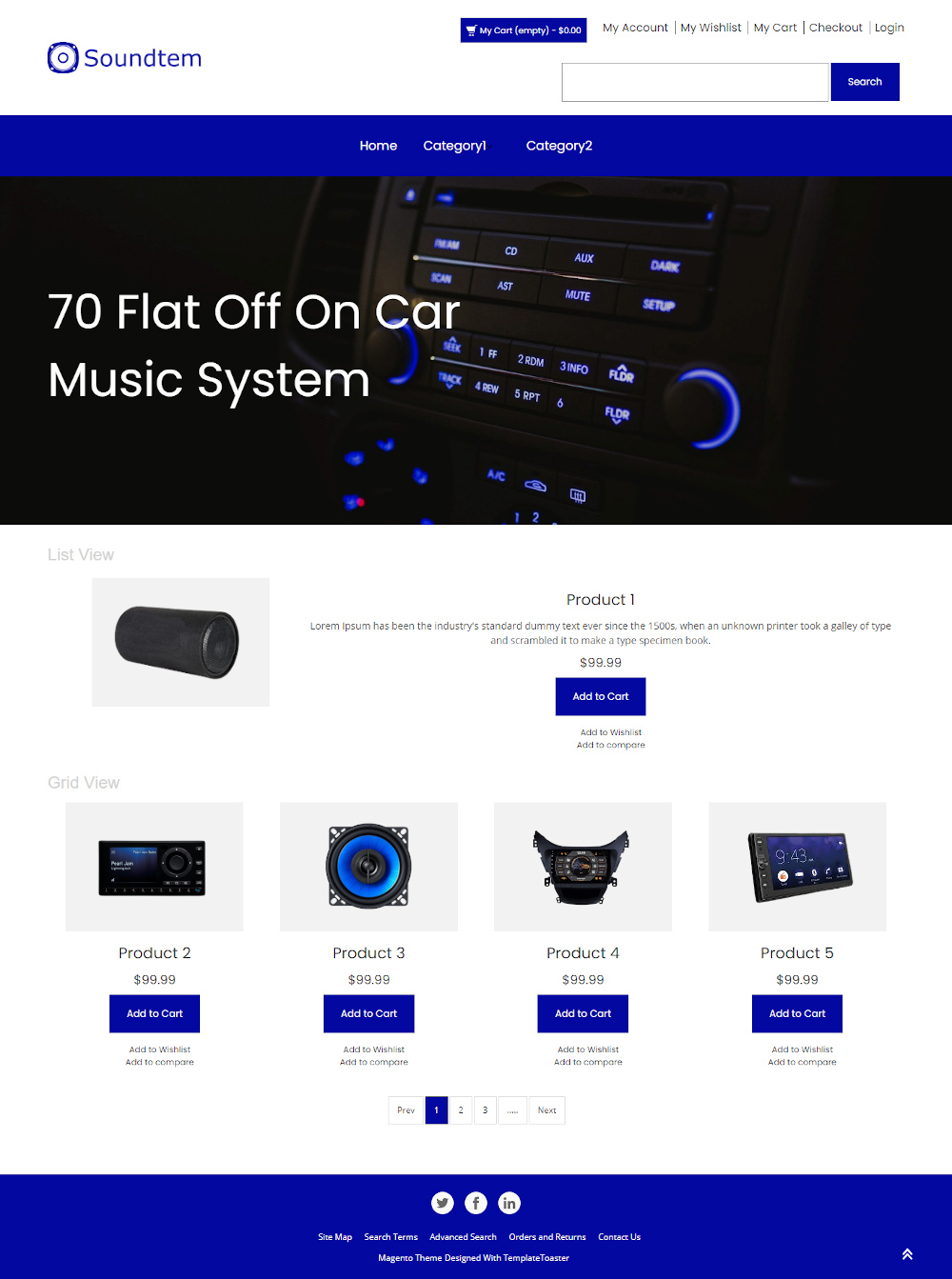 Soundtem - Online Car Music System Store Magento Theme