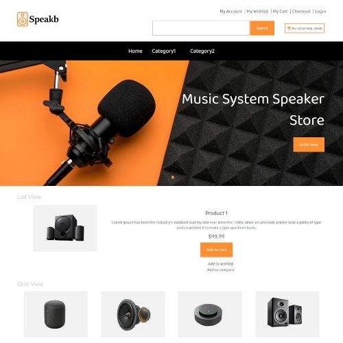 Speakb - Online Music Speaker Store Magento Theme