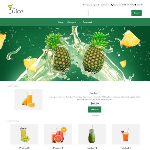 The Juice - Online Fresh Juice Store PrestaShop Theme
