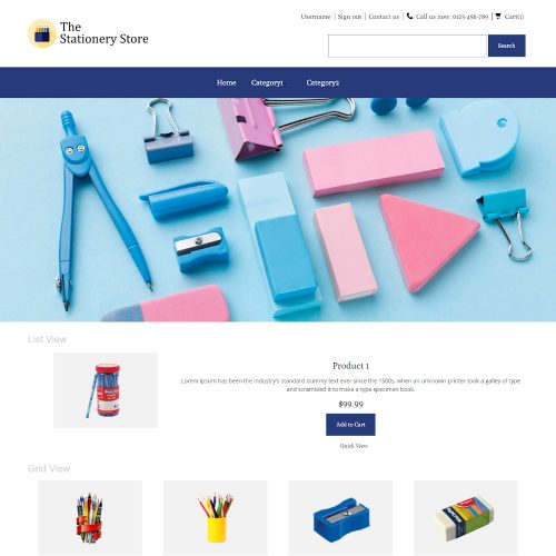 The Stationery Online Store PrestaShop Theme