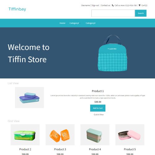 Tiffinbay - Online Tiffin Box Store PrestaShop Theme