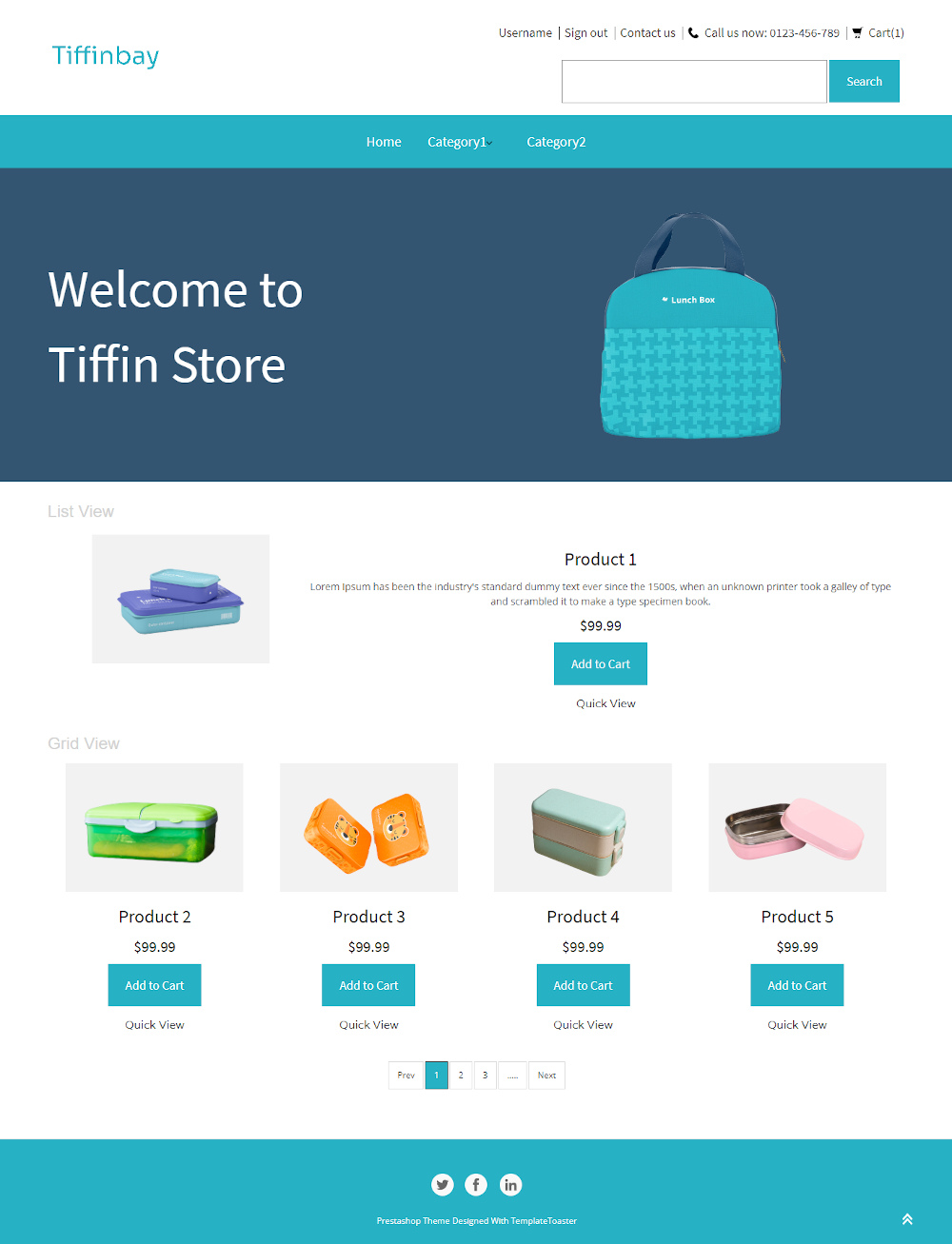 Tiffinbay - Online Tiffin Box Store PrestaShop Theme