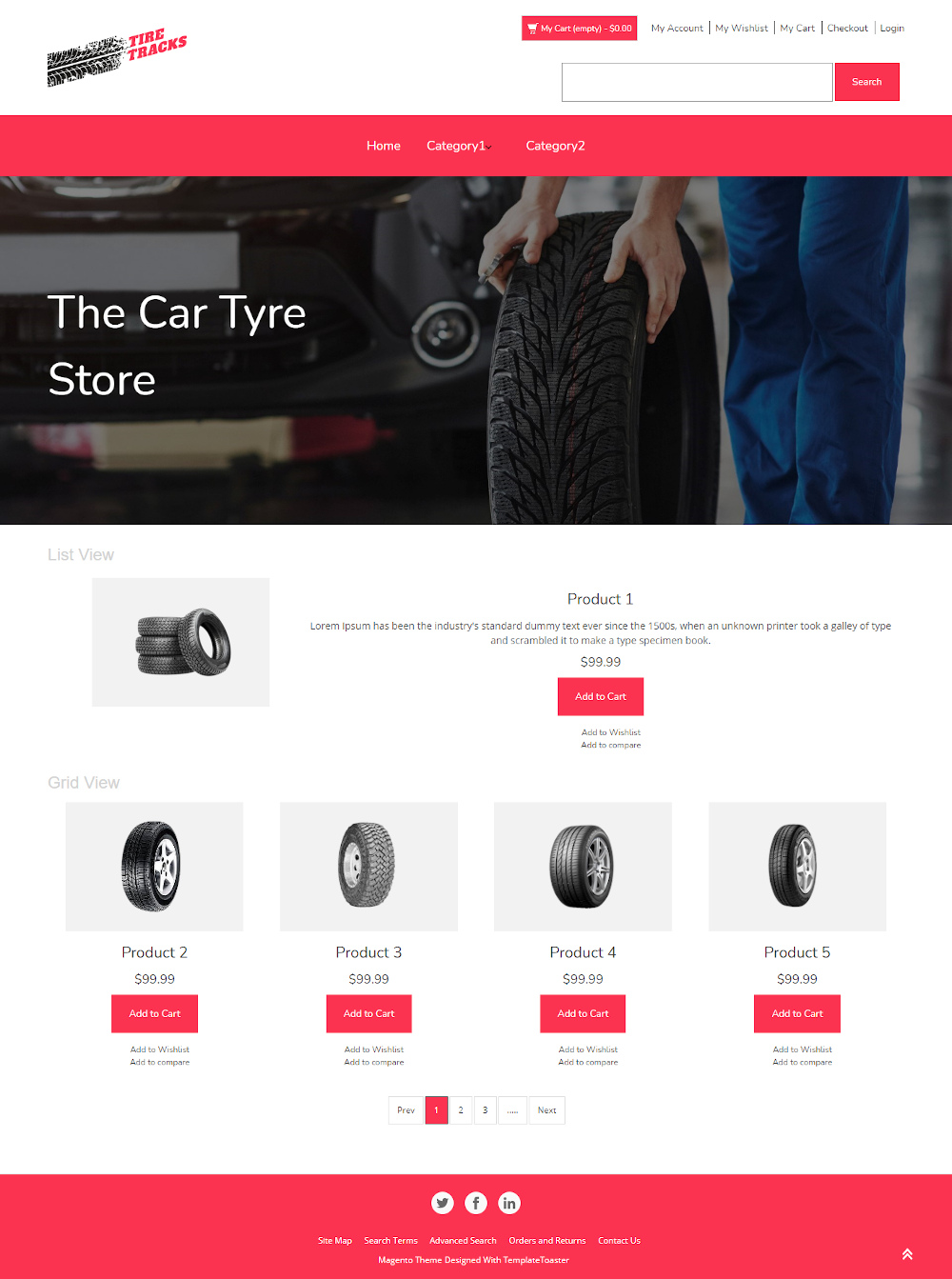 Tire Tracks - Online Car Tyre Store Magento Theme