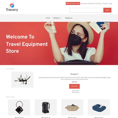 Travery - Online Travel Equipment's Store Magento Theme