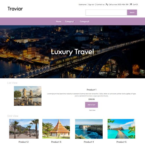 Traviar - Tourist Places PrestaShop Theme