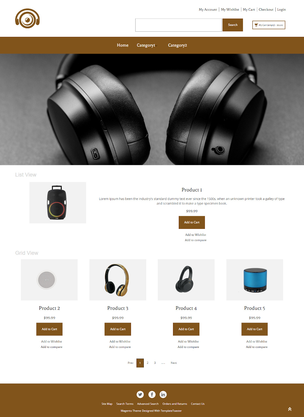 Vocian - Online Speaker & Headphone Store Magento Theme