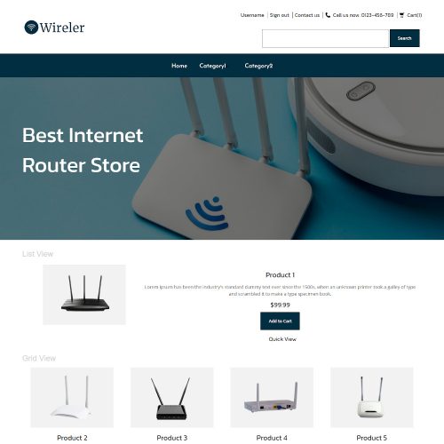 Wireler - Online Internet Router Store PrestaShop Theme