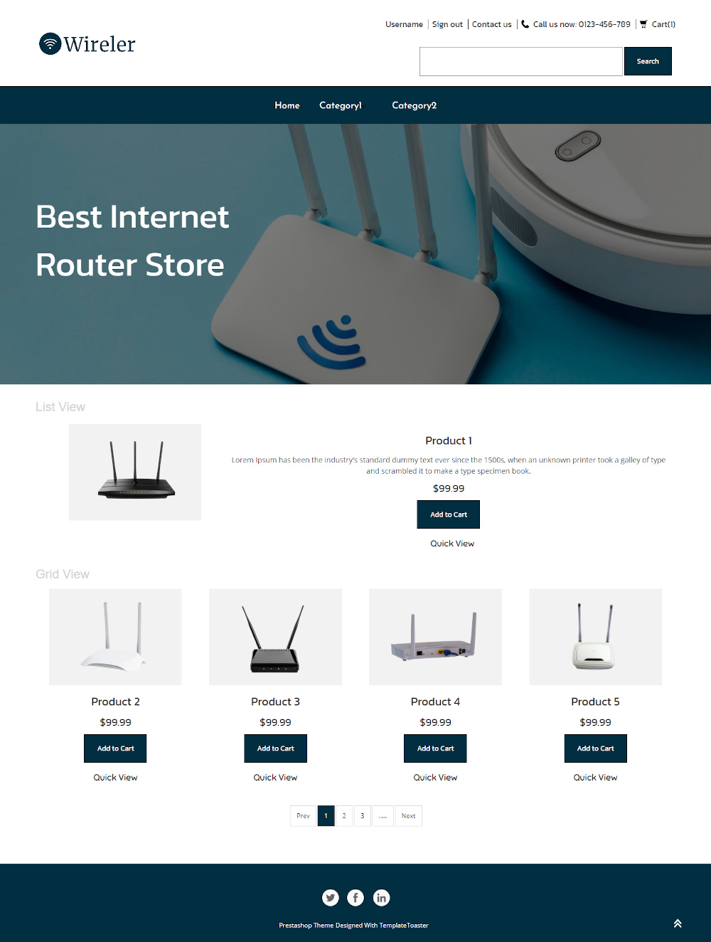 Wireler - Online Internet Router Store PrestaShop Theme