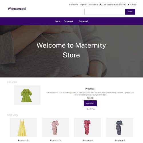 Womamant - Online Maternity Store PrestaShop Theme