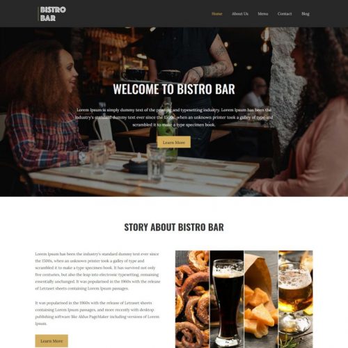 Bistro Bar - Restaurant & Club Template
