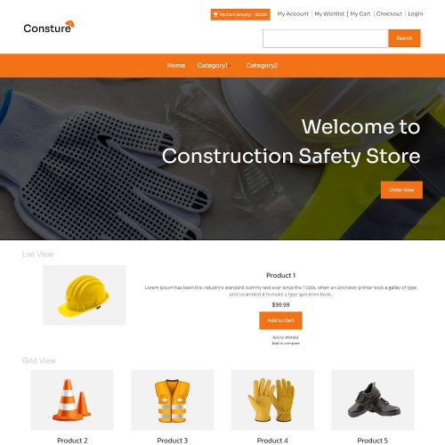 Consture - Online Construction Safety Equipment's Store Magento Theme