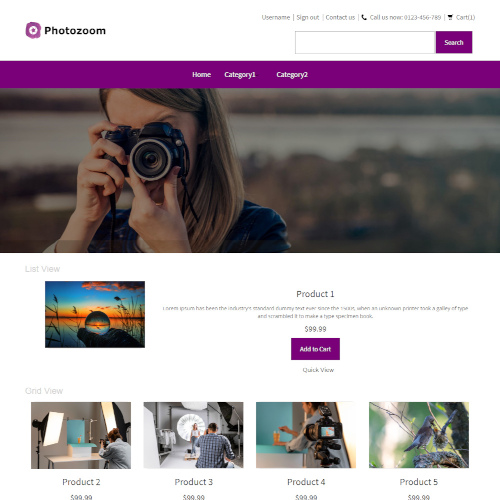 Design and Photography Prestashop Themes