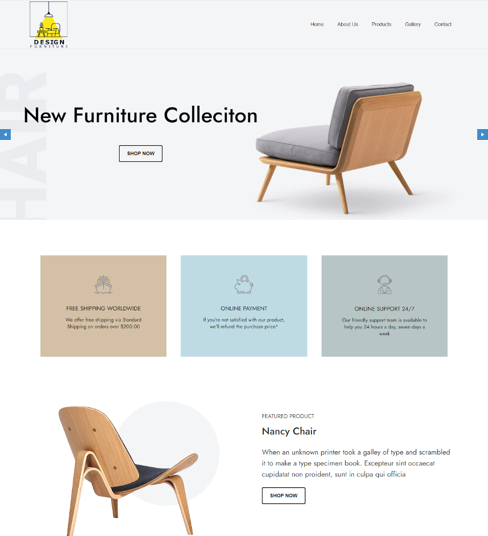 Design Furniture - Furniture Store Template
