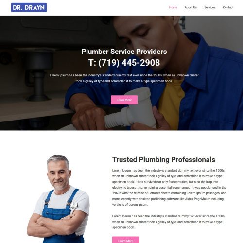 Dr-Drain-Handyman Maintenance Service Template