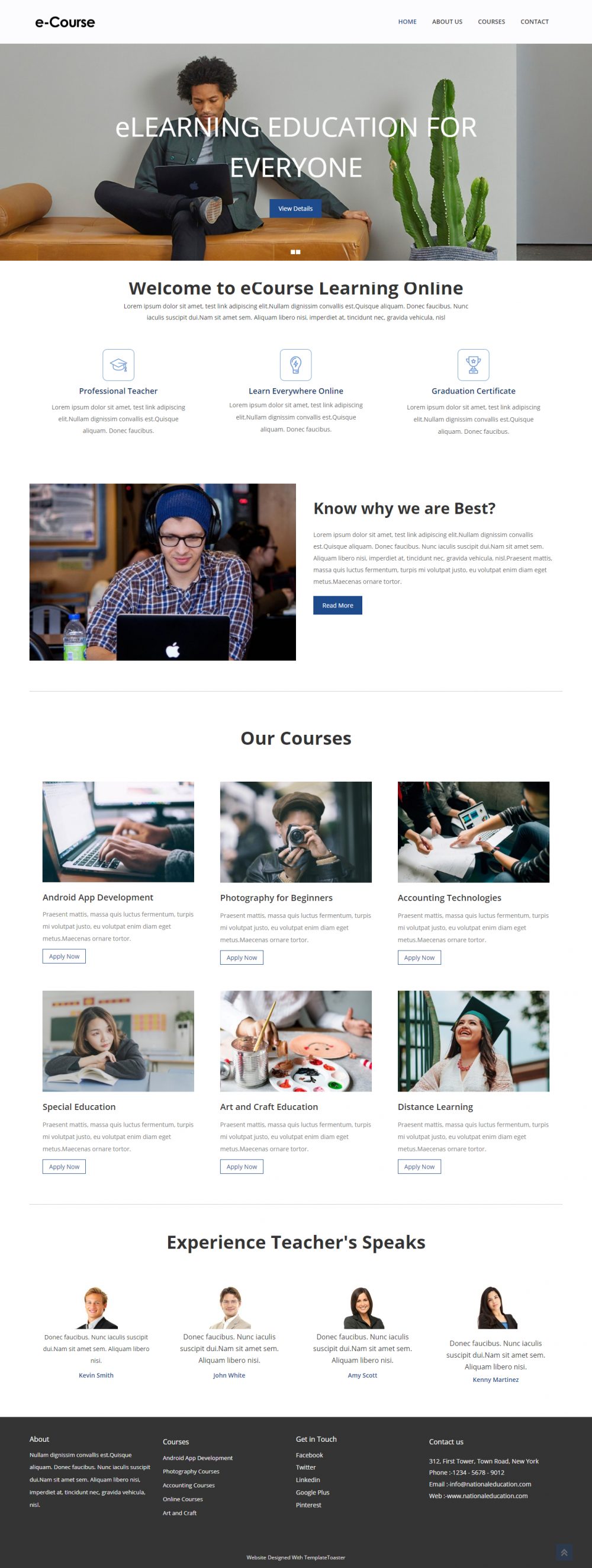 E-course-Online-learning-Education-Template