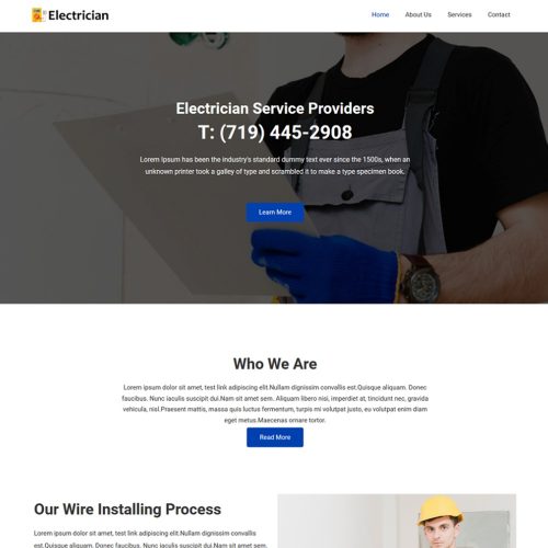 Electrician-Repairing-Electrical-Service-Template