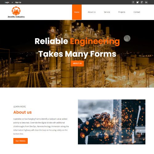 Jevells Industry - Factory and Industrial Template