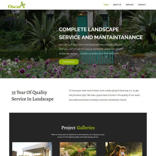 Oscar Landscaping - Lawn Gardening Care Template