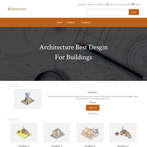 Rchitecture - Online Architecture Building Model Store PrestaShop Theme