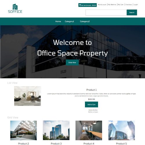 Soffice - Online Office Space Property Store Magento Theme