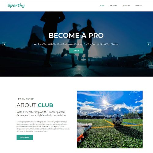 Sporthy Sport Club Template