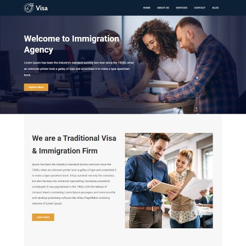 Visa - Immigration & Visa Consulting WordPress Theme