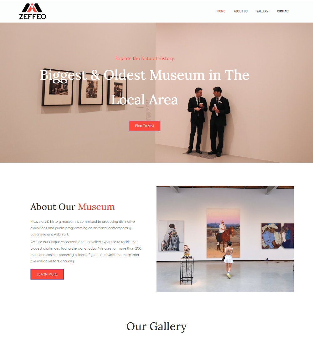 Zeffeo-Museum Art Gallery Exhibition Template