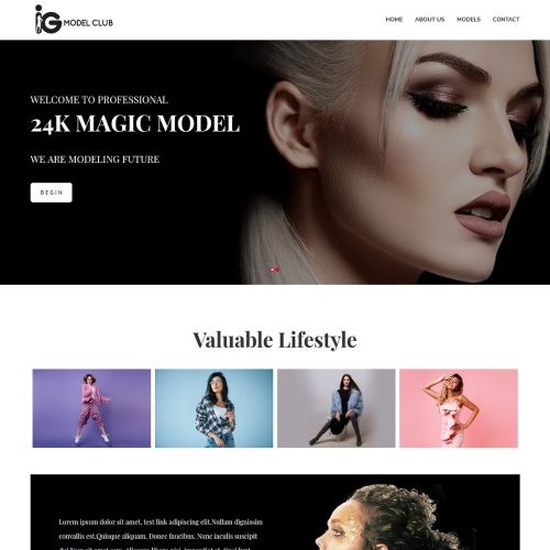 iModel - Club Fashion Modeling Agency Template