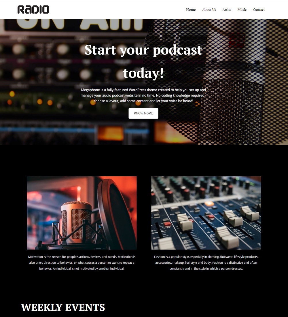 RADIO Radio Station Template TemplateToaster