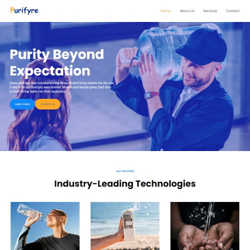 Purifyre-Water-Purifier-Drinking-Water-Delivery-Template