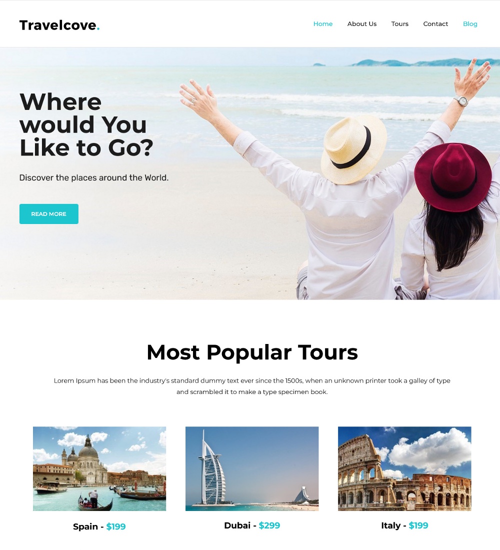 travelcove tour travel agency joomla template