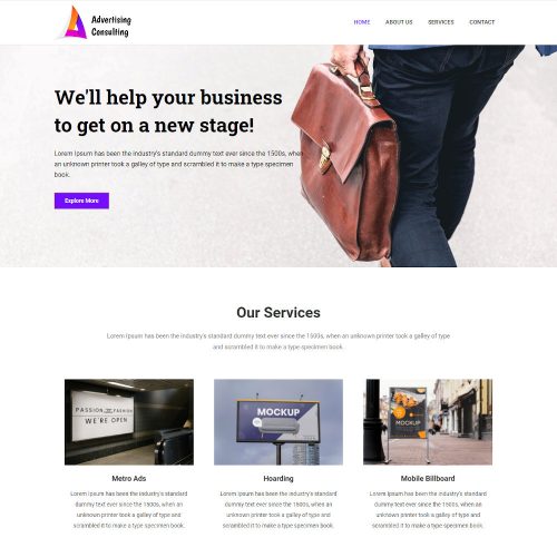 Advertising Digital Advertising Agency Template