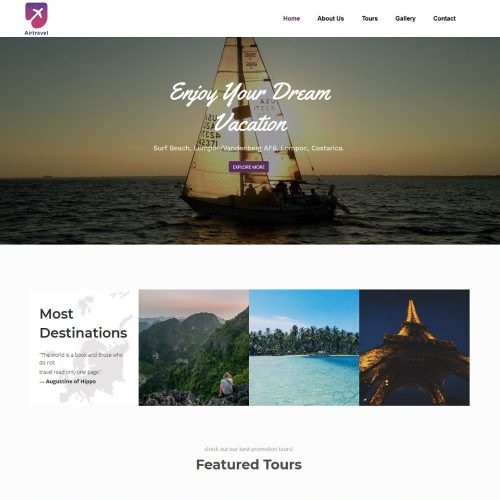 Air Travel Adventure Vacation Tourism Template