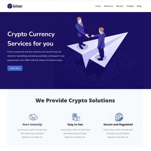 Bitter - NFT & Digital Blockchain Technology Services WordPress Theme