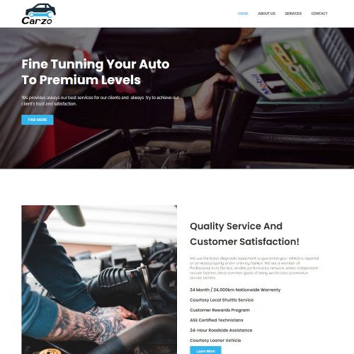 Carzo Car Repair Template