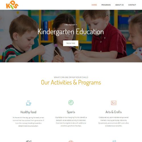 Kids Kindergarten Education Child Care Template