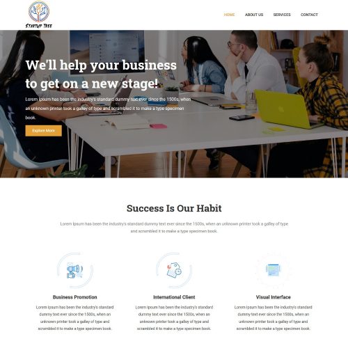 Startup Tree Business Promotion Marketing Agency Template