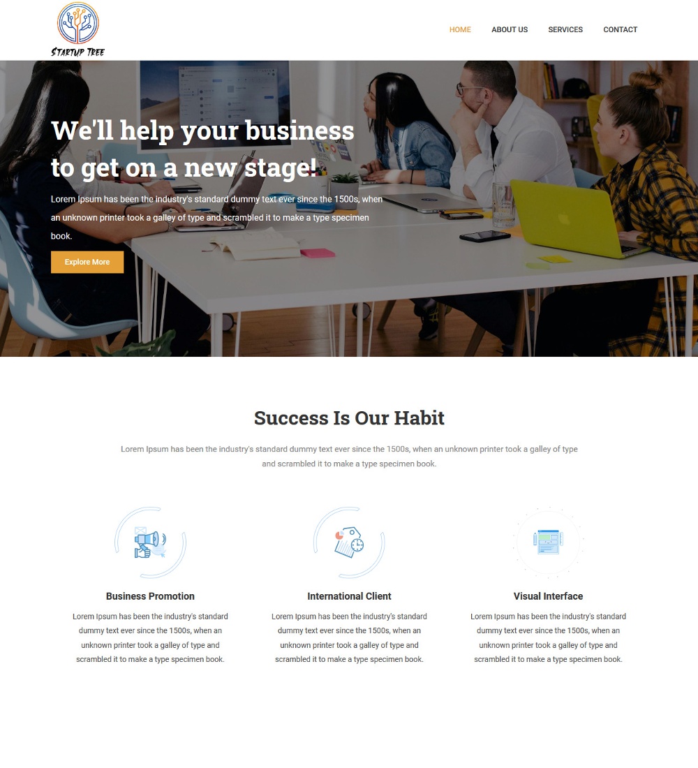 Startup Tree Business Promotion Marketing Agency Template