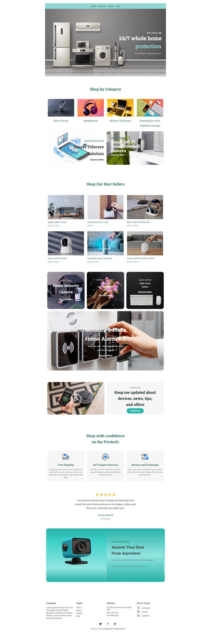 Electro Electronics and Technology WordPress Theme - TemplateToaster