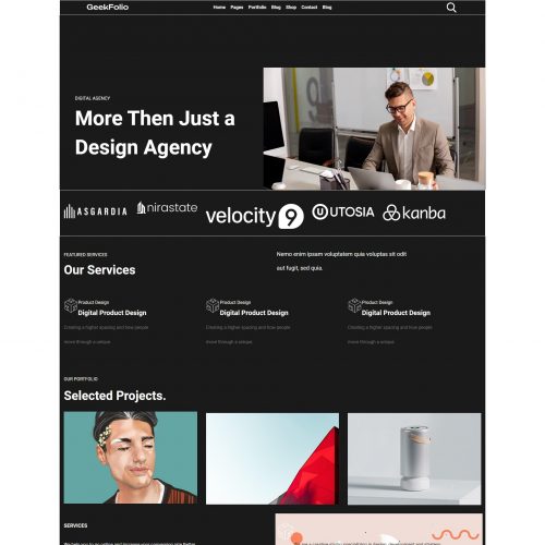 Geekfolio Design Agency WordPress Theme