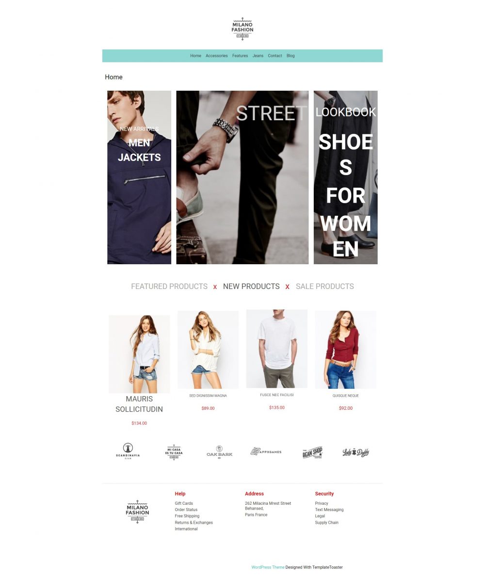 Milano Fashion HTML Template - TemplateToaster