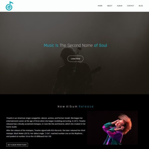 BeatFusion Music Album Drupal Theme - Free Theme for Musicians, Bands, and Record Labels