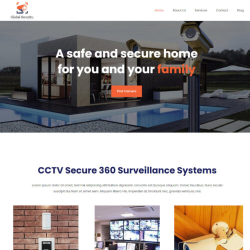 SurveilPro Joomla Template Preview for CCTV and Security Websites